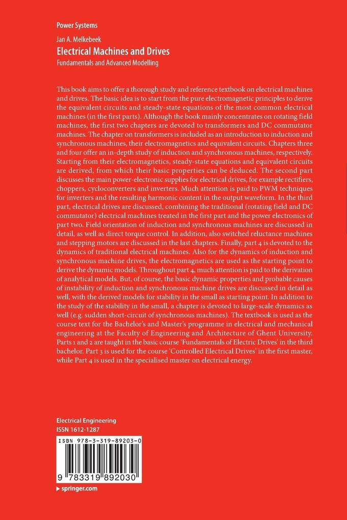 Weitere Ansicht: Electrical Machines and Drives | Jan A. Melkebeek