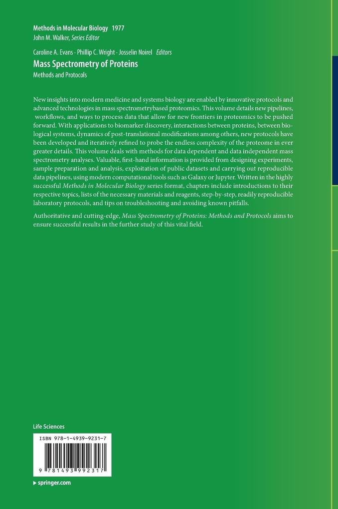 Weitere Ansicht: Mass Spectrometry of Proteins