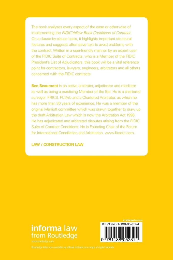 Weitere Ansicht: FIDIC Yellow Book | Ben Beaumont