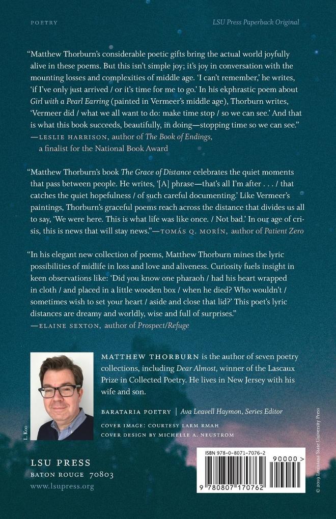Weitere Ansicht: The Grace of Distance | Matthew Thorburn