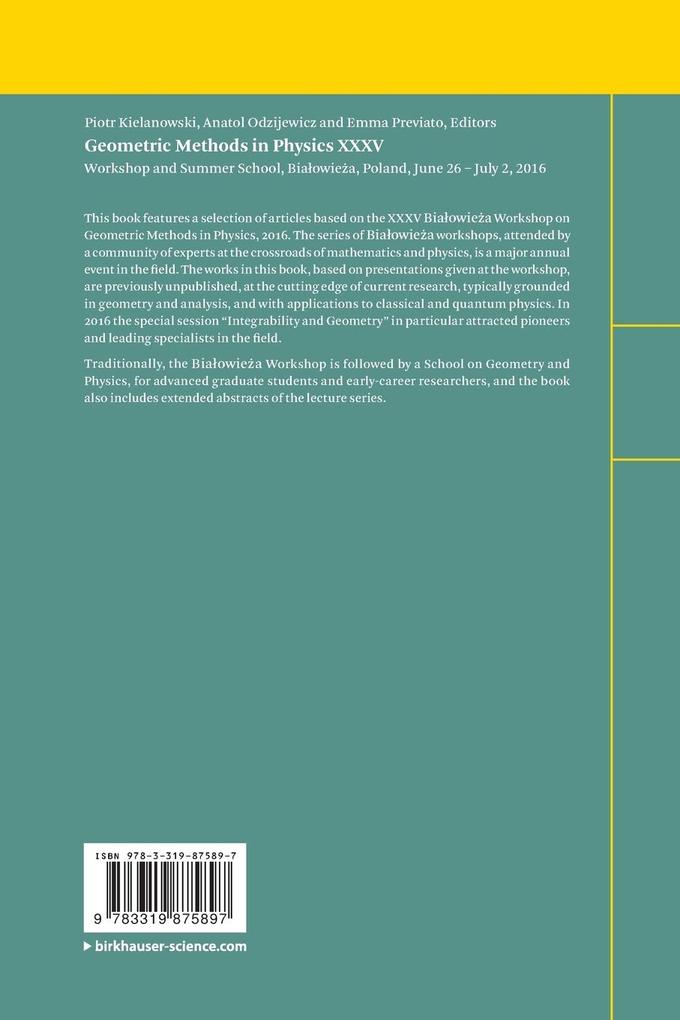 Weitere Ansicht: Geometric Methods in Physics XXXV