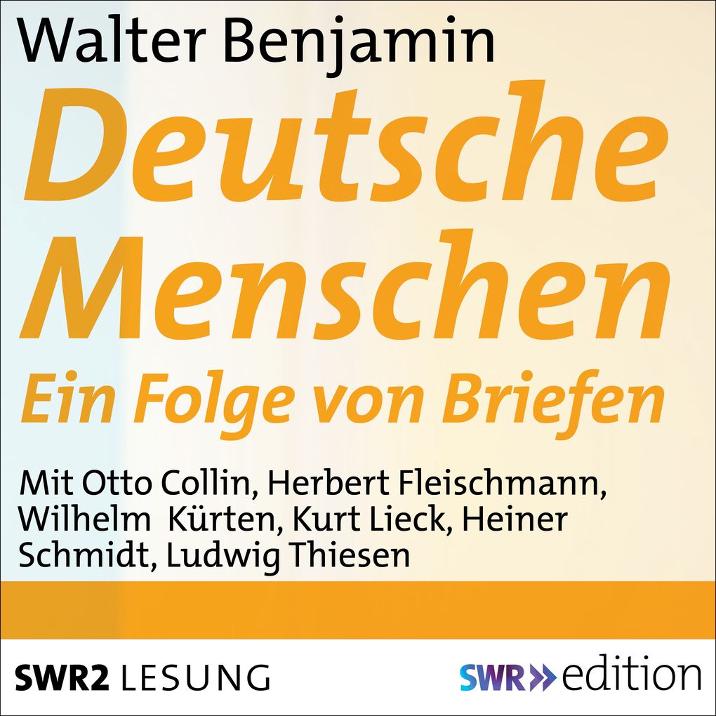 Produktbild: Deutsche Menschen | Walter Benjamin