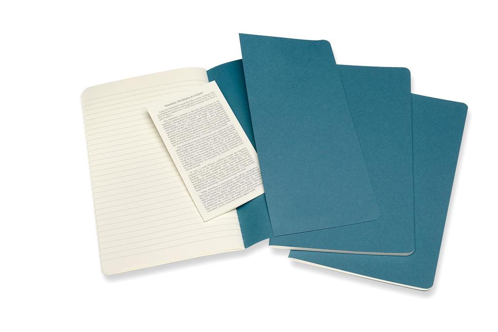 Weitere Ansicht: Moleskine Cahier Large/A5, 3er Set, Liniert, Lebhaftes Blau