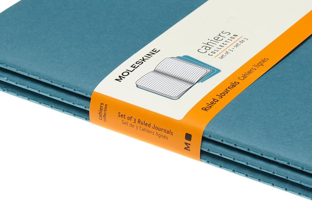 Weitere Ansicht: Moleskine Cahier Large/A5, 3er Set, Liniert, Lebhaftes Blau