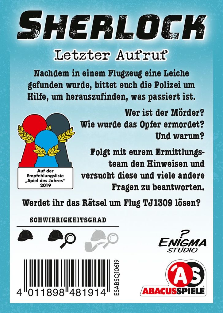 Weitere Ansicht: Sherlock - Letzter Aufruf | Martí Lucas Feliu, Josep Izquierdo Sánchez, Martí Lucas, Josep Izquierdo