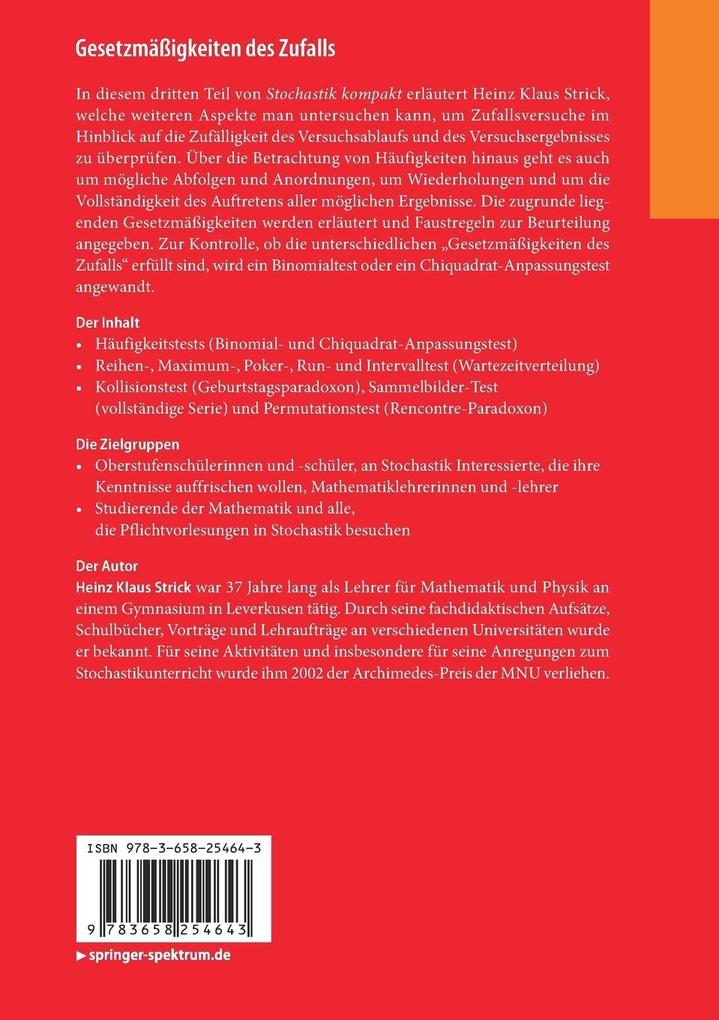 Weitere Ansicht: Gesetzmäßigkeiten des Zufalls | Heinz Klaus Strick