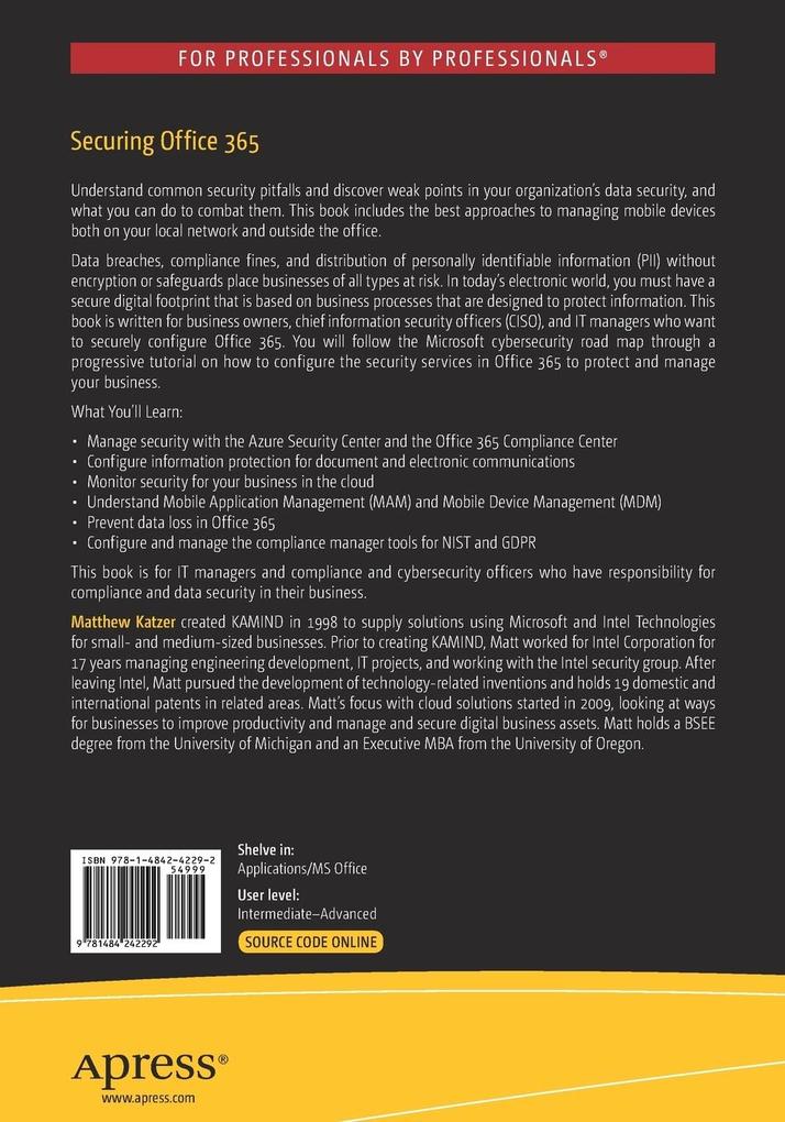 Weitere Ansicht: Securing Office 365 | Matthew Katzer