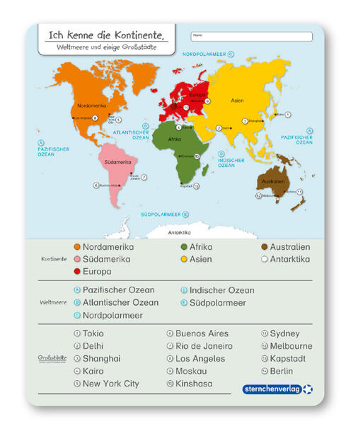 Produktbild: Ich kenne die Kontinente, Weltmeere und Großstädte | Katrin Langhans, sternchenverlag GmbH