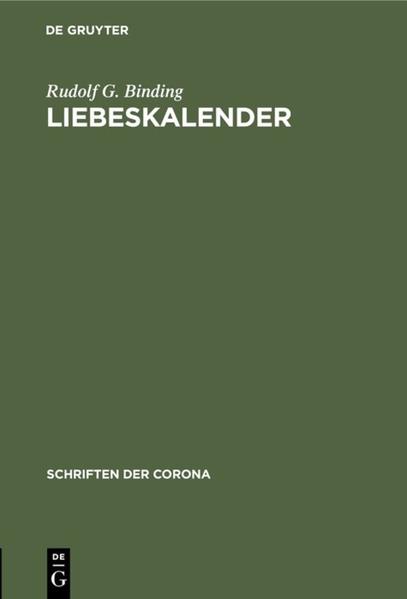 Produktbild: Liebeskalender | Rudolf G. Binding