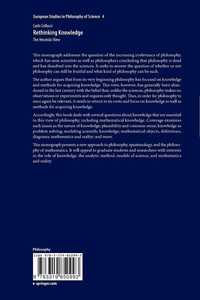 Weitere Ansicht: Rethinking Knowledge | Carlo Cellucci