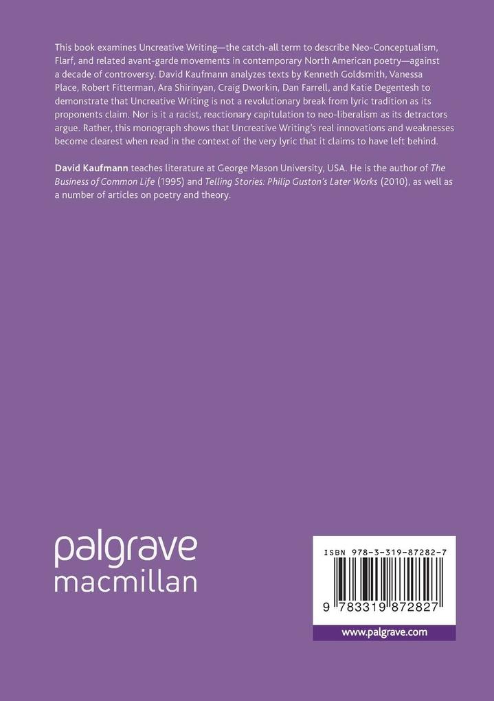 Weitere Ansicht: Reading Uncreative Writing | David Kaufmann