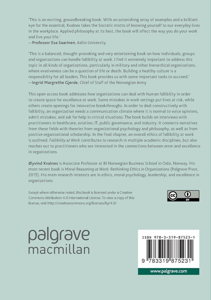 Weitere Ansicht: Fallibility at Work | Øyvind Kvalnes