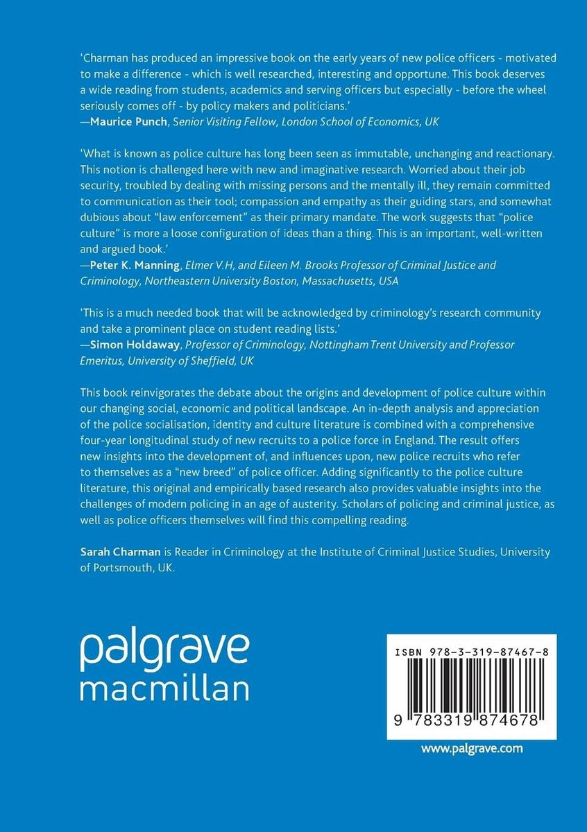 Weitere Ansicht: Police Socialisation, Identity and Culture | Sarah Charman