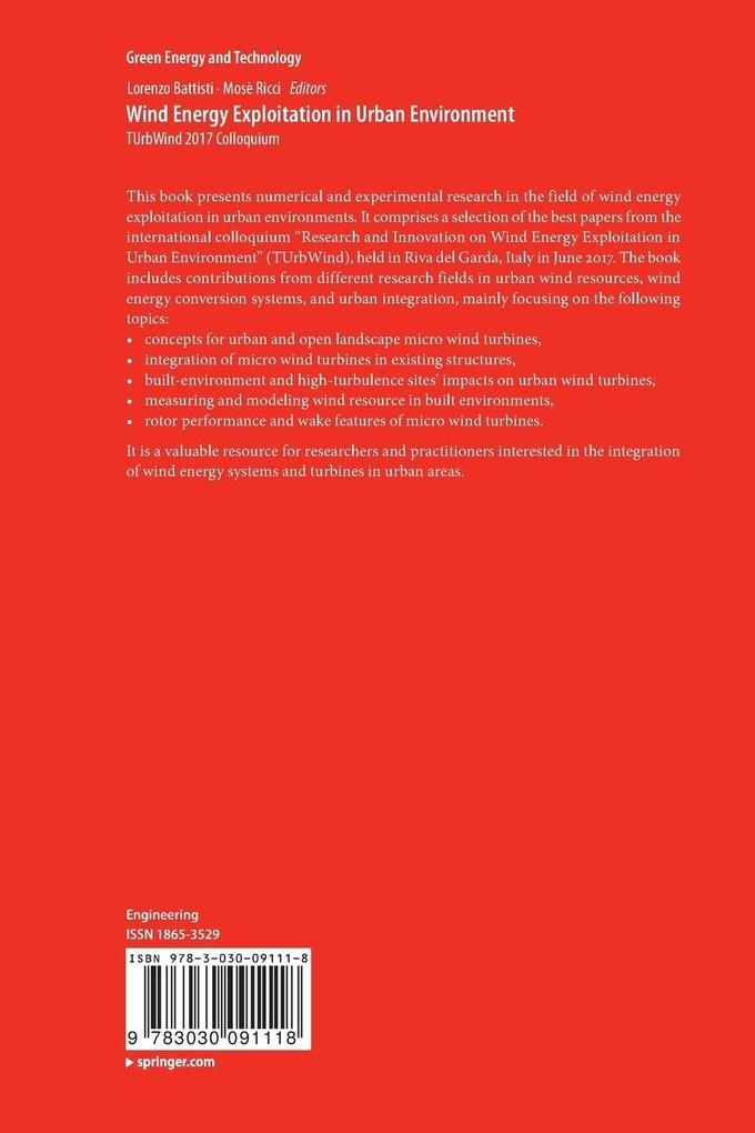 Weitere Ansicht: Wind Energy Exploitation in Urban Environment