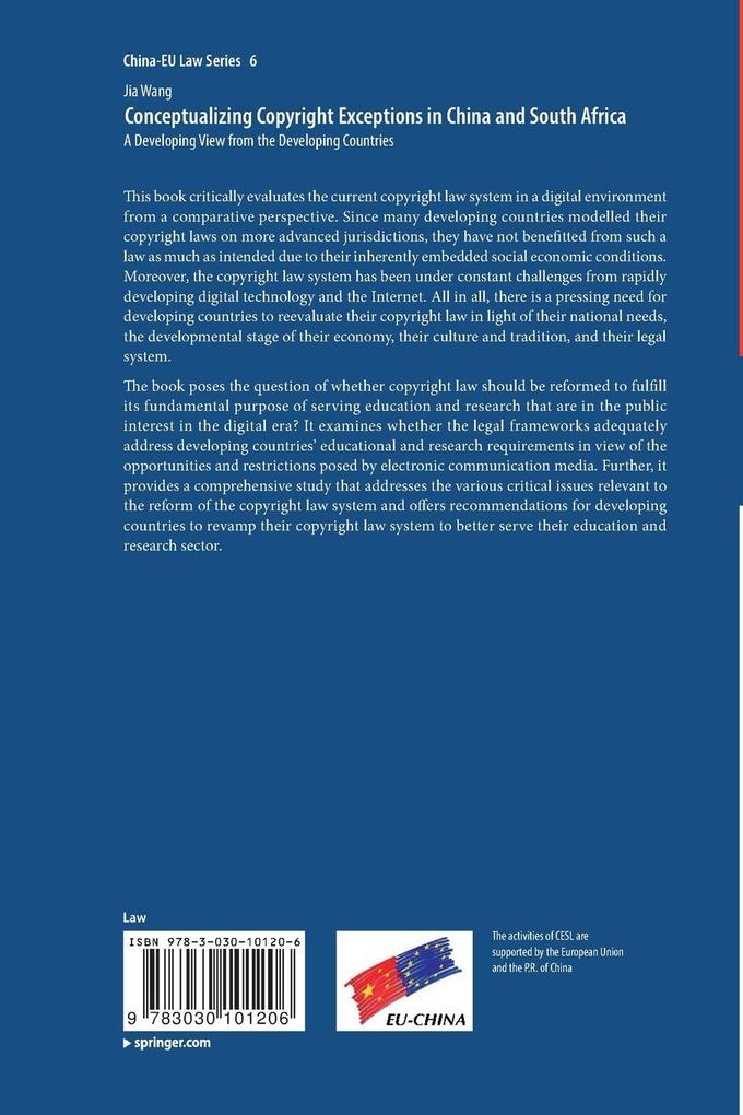 Weitere Ansicht: Conceptualizing Copyright Exceptions in China and South Africa | Jia Wang