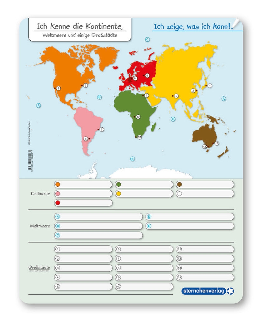 Weitere Ansicht: Ich kenne die Kontinente, Weltmeere und Großstädte | Katrin Langhans, sternchenverlag GmbH