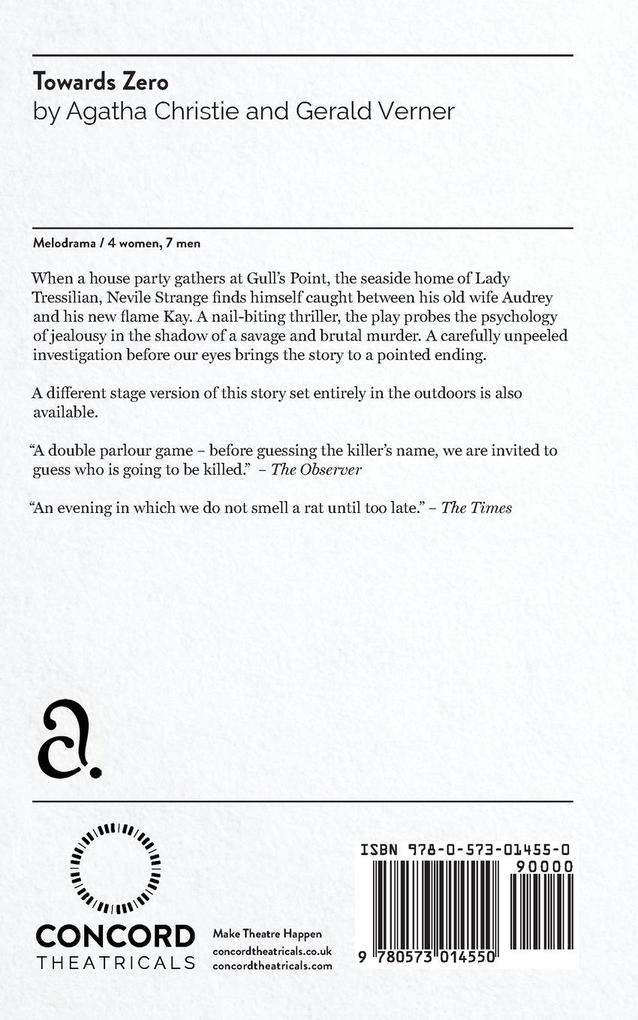 Weitere Ansicht: Towards Zero | Agatha Christie