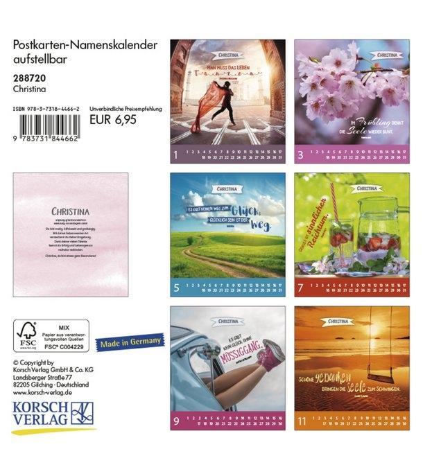 Weitere Ansicht: Namenskalender Christina