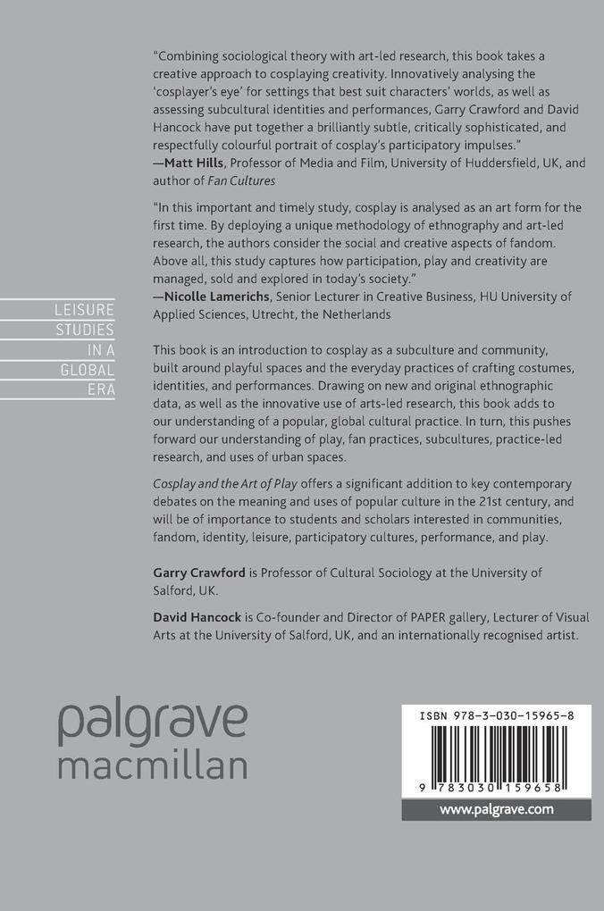 Weitere Ansicht: Cosplay and the Art of Play | Garry Crawford, David Hancock