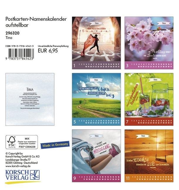 Weitere Ansicht: Namenskalender Tina