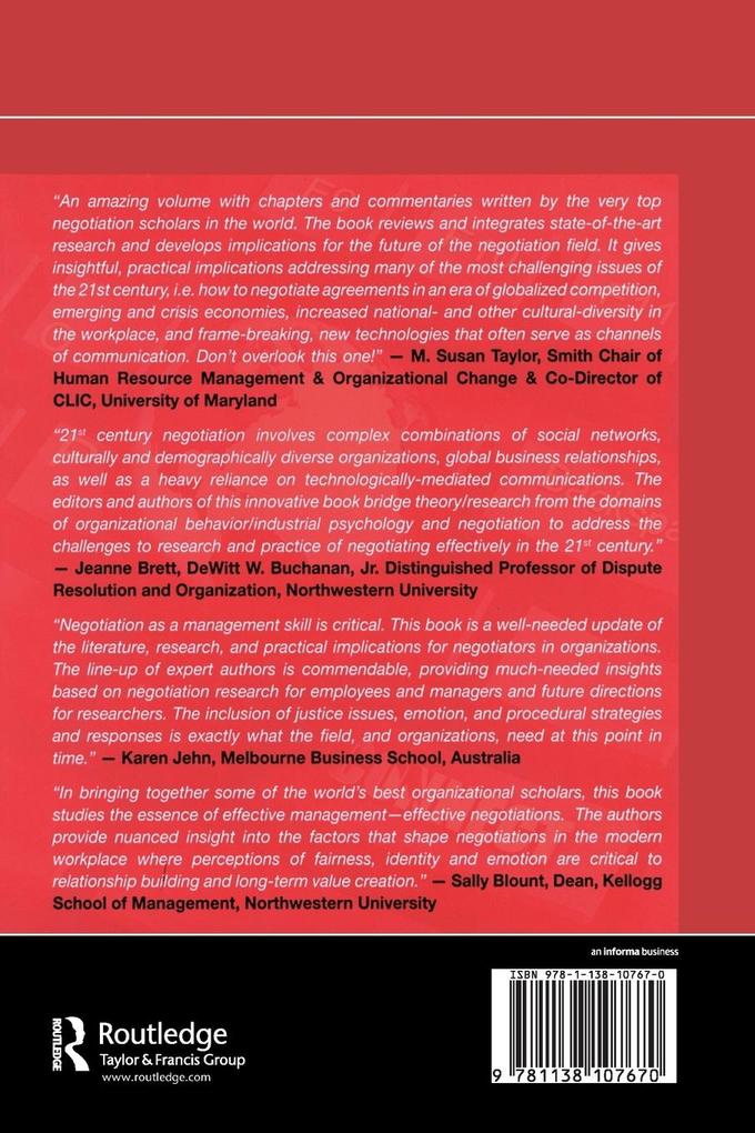 Weitere Ansicht: The Psychology of Negotiations in the 21st Century Workplace