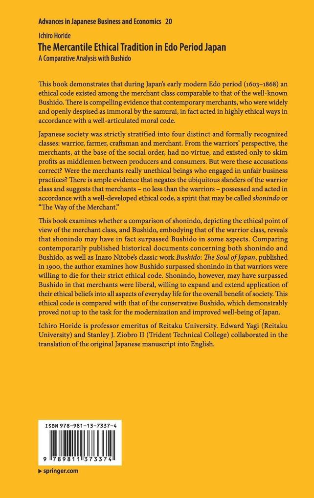 Weitere Ansicht: The Mercantile Ethical Tradition in Edo Period Japan | Ichiro Horide