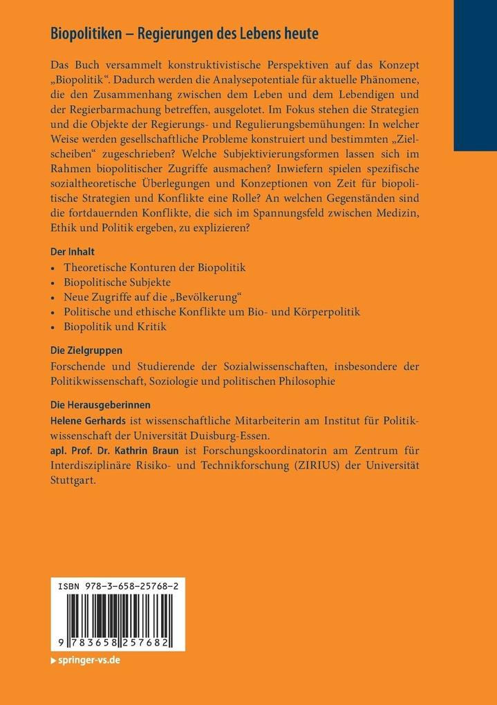 Weitere Ansicht: Biopolitiken - Regierungen des Lebens heute