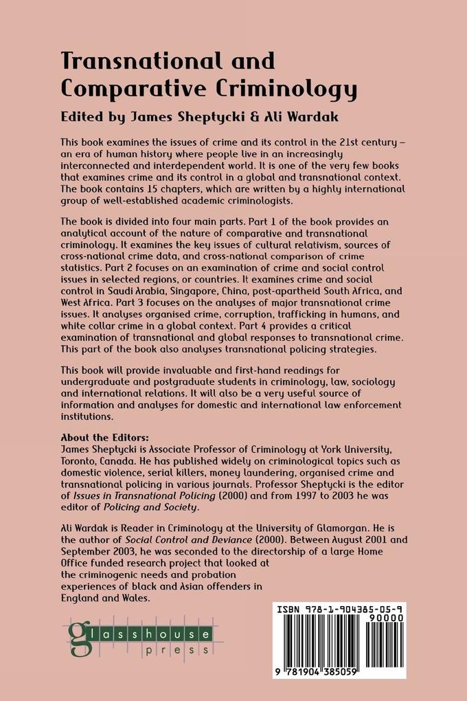 Weitere Ansicht: Transnational and Comparative Criminology