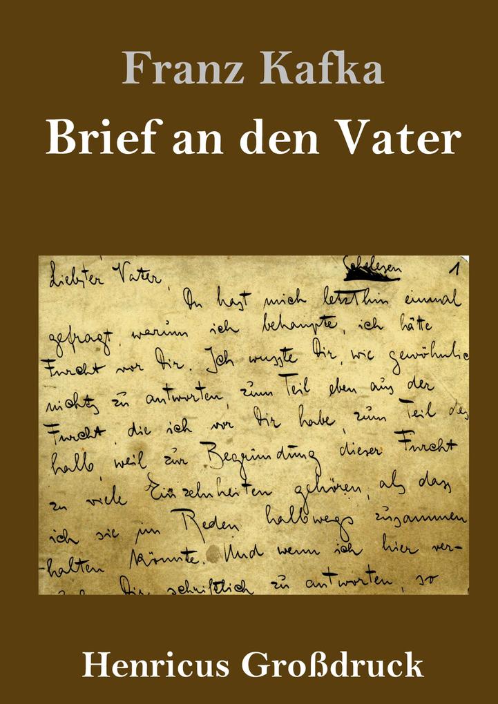 Produktbild: Brief an den Vater (Großdruck) | Franz Kafka