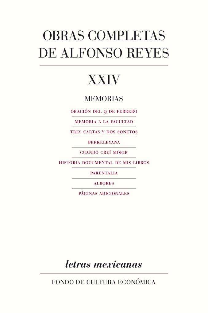 Produktbild: Obras completas, XXIV | Alfonso Reyes