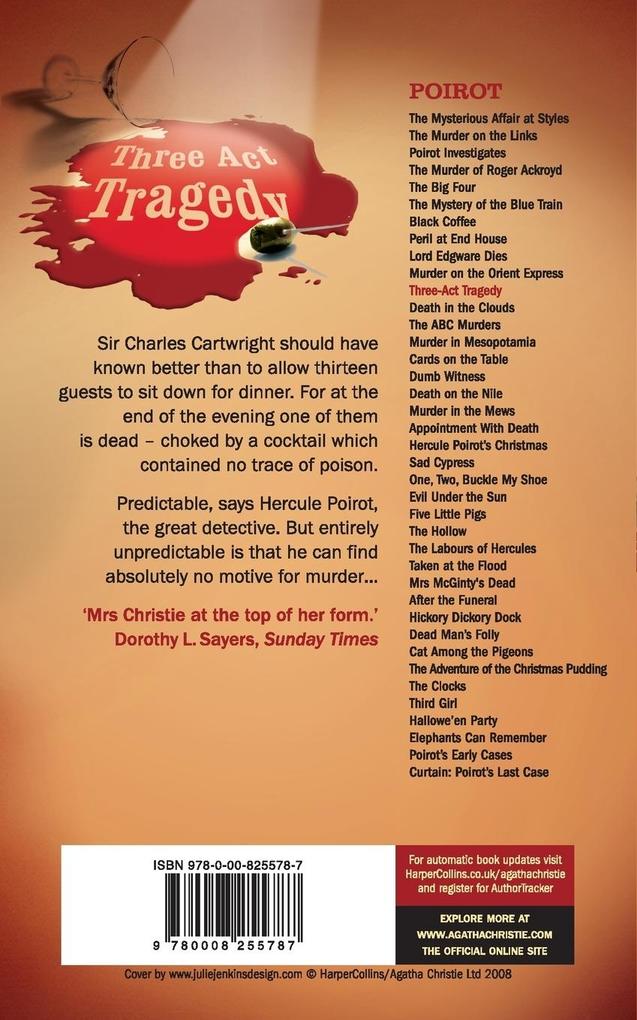 Weitere Ansicht: Three Act Tragedy | Agatha Christie