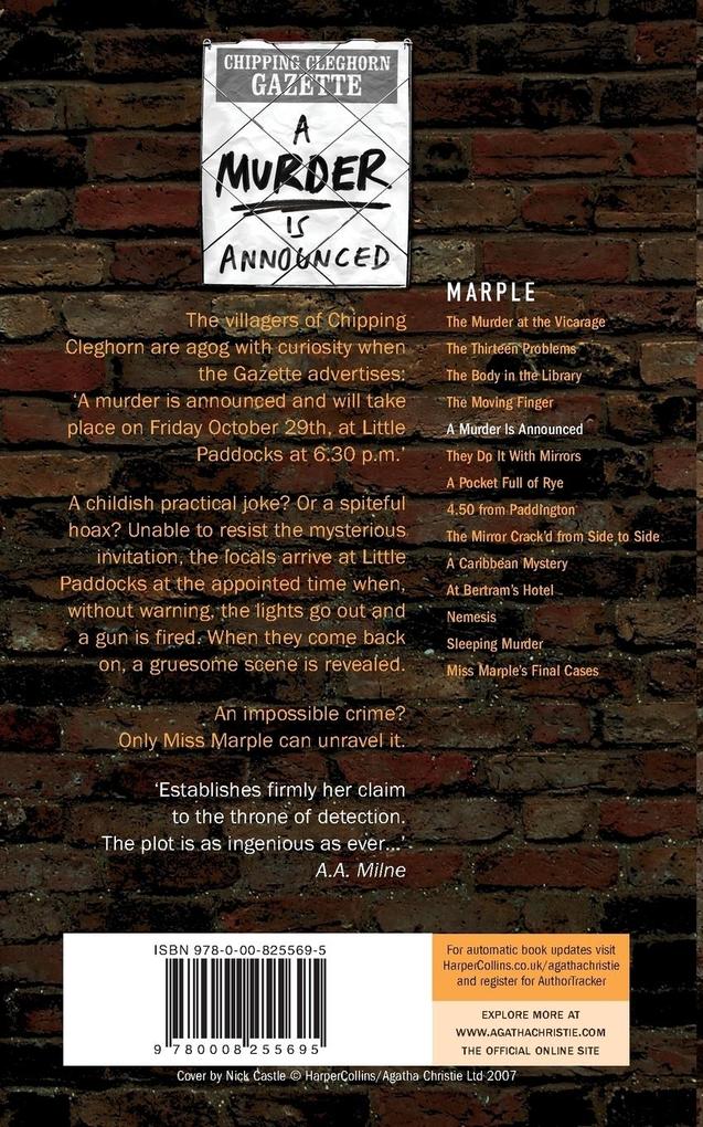Weitere Ansicht: A Murder is Announced | Agatha Christie