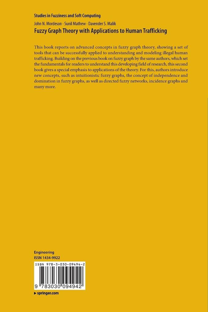 Weitere Ansicht: Fuzzy Graph Theory with Applications to Human Trafficking | John N. Mordeson, Sunil Mathew, Davender S. Malik