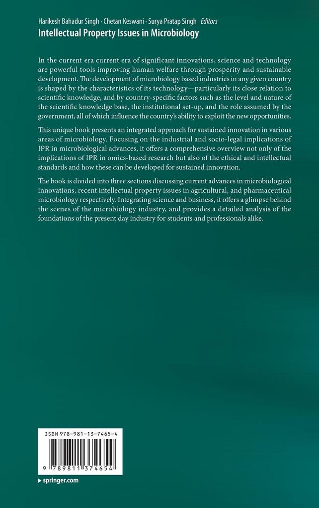 Weitere Ansicht: Intellectual Property Issues in Microbiology