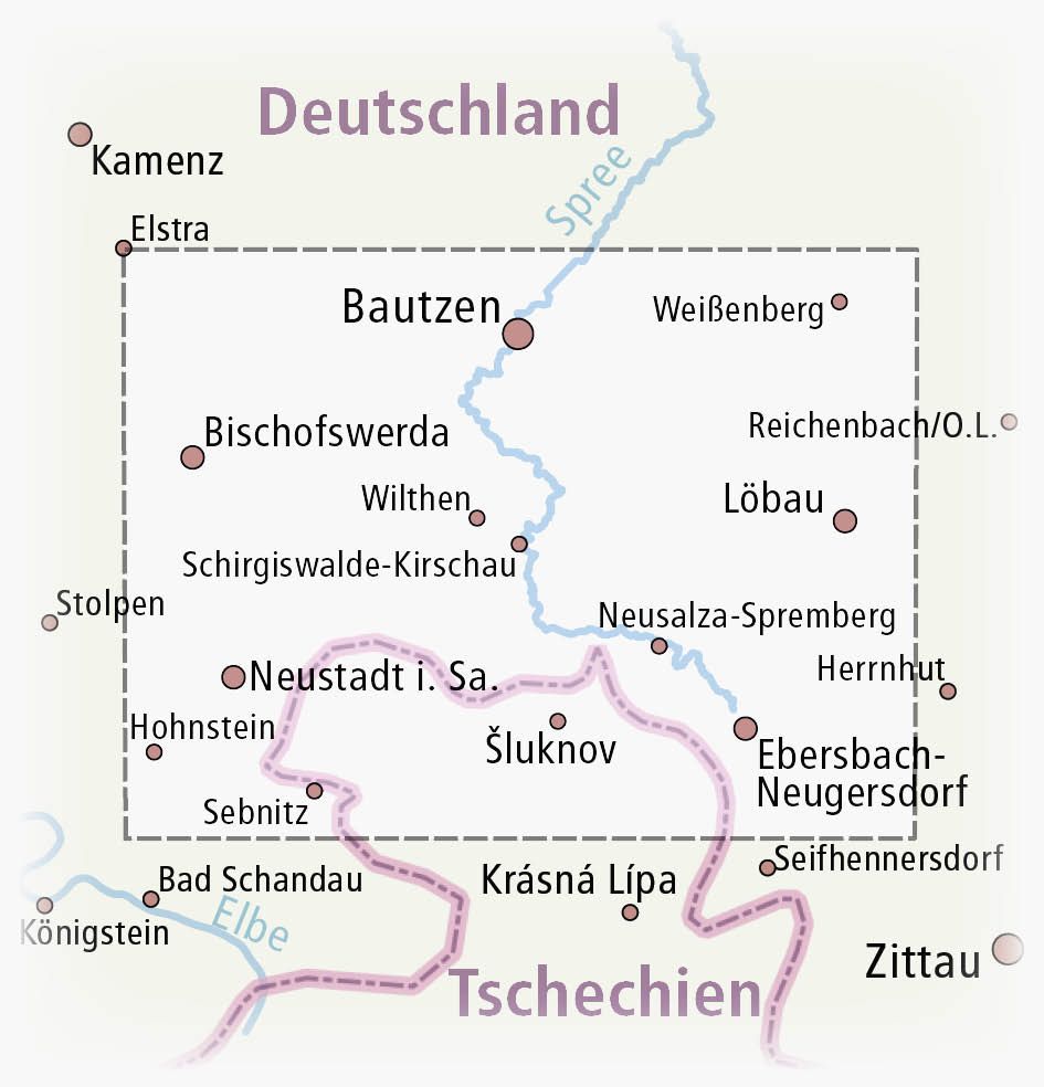 Weitere Ansicht: Publicpress Rad- und Wanderkarte Oberlausitzer Bergland, Bautzen, Neustadt i.S., Löbau, Sebnitz 1:50.000