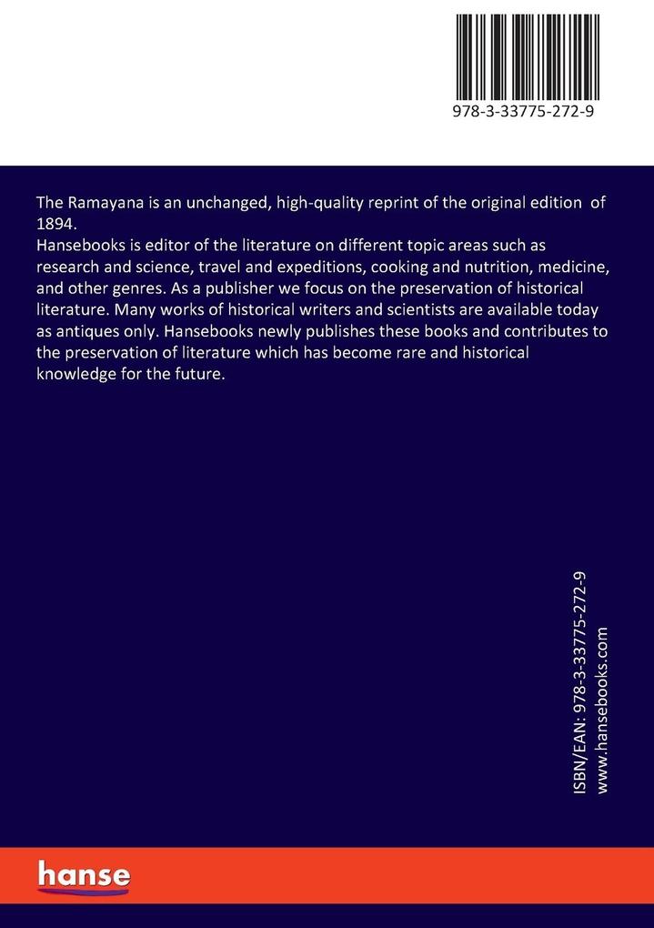 Weitere Ansicht: The Ramayana | Valmiki, Manmatha Nath Dutt