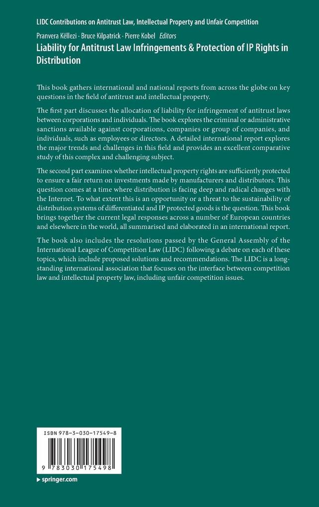 Weitere Ansicht: Liability for Antitrust Law Infringements & Protection of IP Rights in Distribution