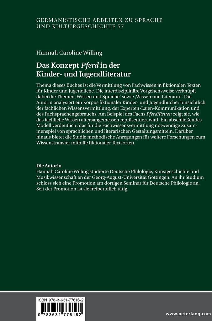 Weitere Ansicht: Das Konzept 'Pferd' in der Kinder- und Jugendliteratur | Hannah Caroline Willing