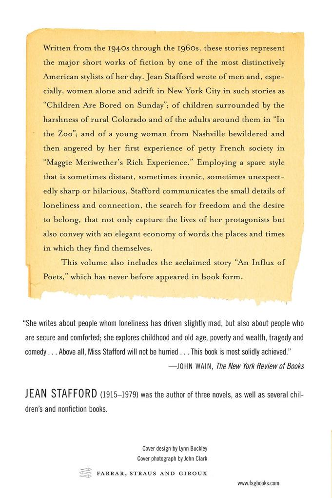 Weitere Ansicht: The Collected Stories of Jean Stafford | Jean Stafford
