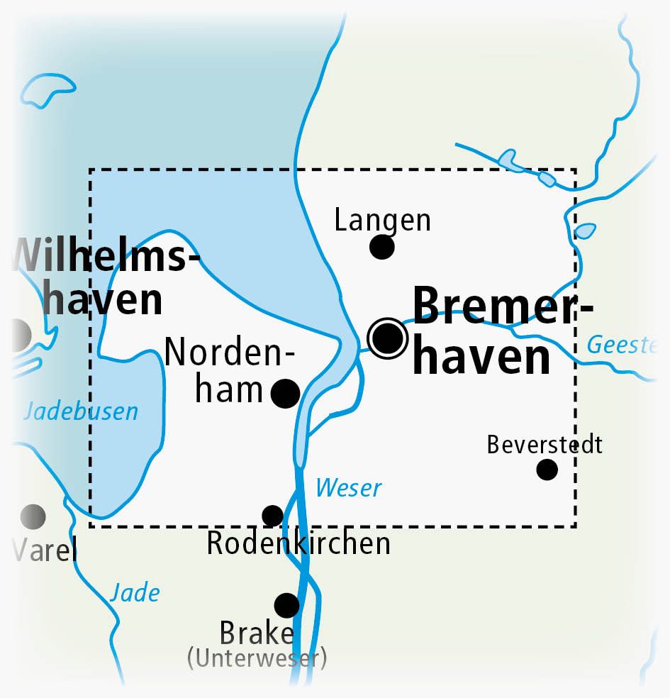 Weitere Ansicht: Bremerhaven - Nordenham - Butjadinger Land 1:50 000