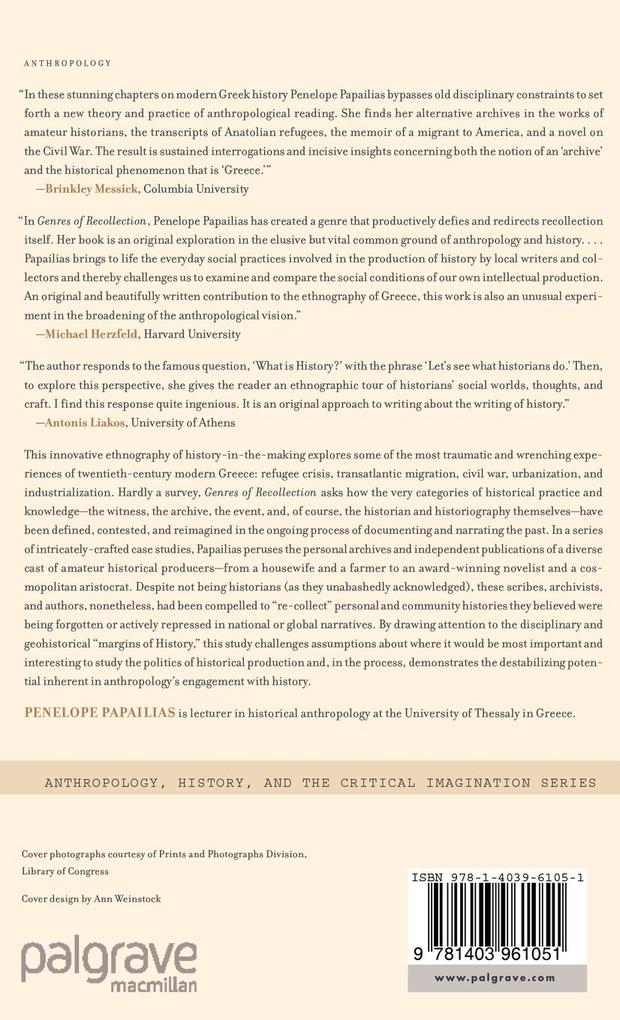 Weitere Ansicht: Genres of Recollection | P. Papalias