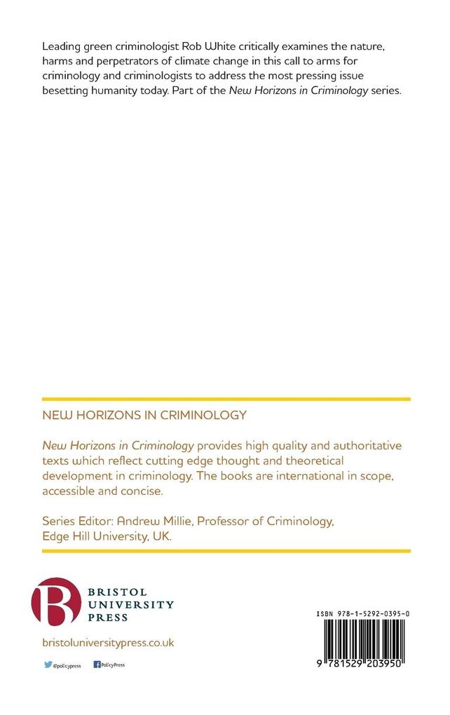 Weitere Ansicht: Climate change criminology | Rob White