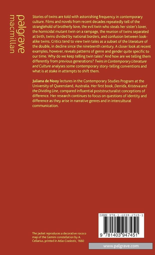 Weitere Ansicht: Twins in Contemporary Literature and Culture | Juliana de Nooy