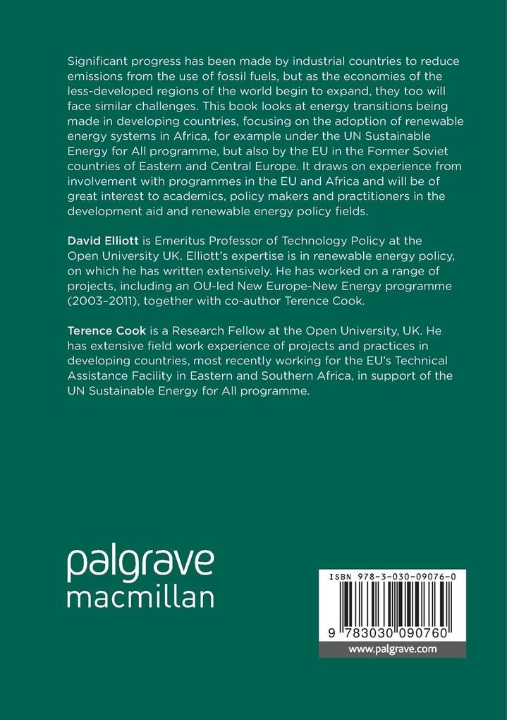 Weitere Ansicht: Renewable Energy | David Elliott, Terence Cook