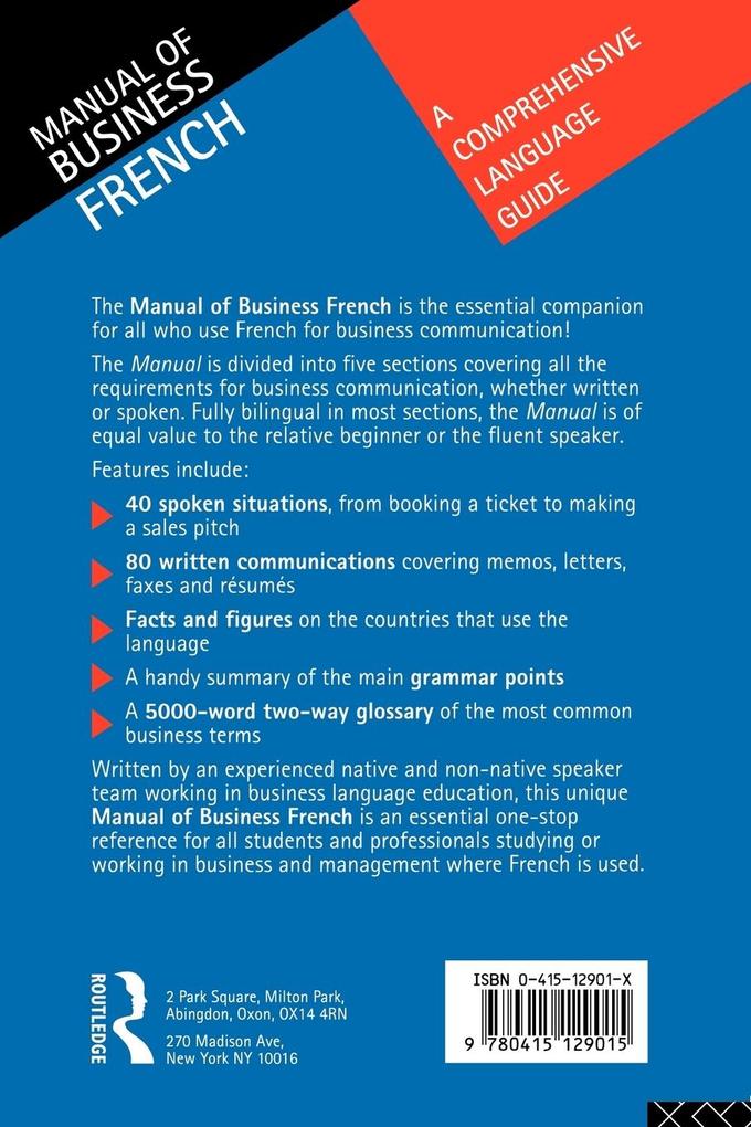 Weitere Ansicht: Manual of Business French | Nathalie McAndrew Cazorla, Stuart Williams