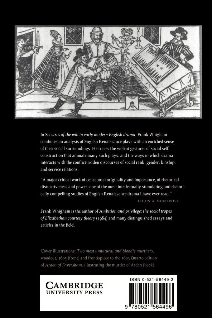 Weitere Ansicht: Seizures of the Will in Early Modern English Drama | Frank Whigham