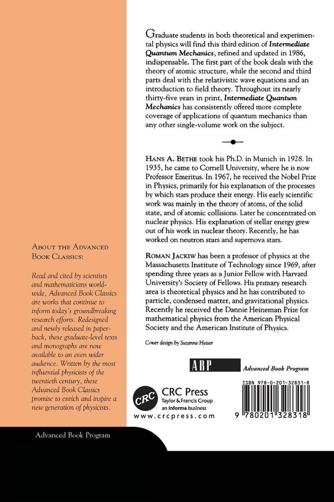 Weitere Ansicht: Intermediate Quantum Mechanics | Roman Jackiw