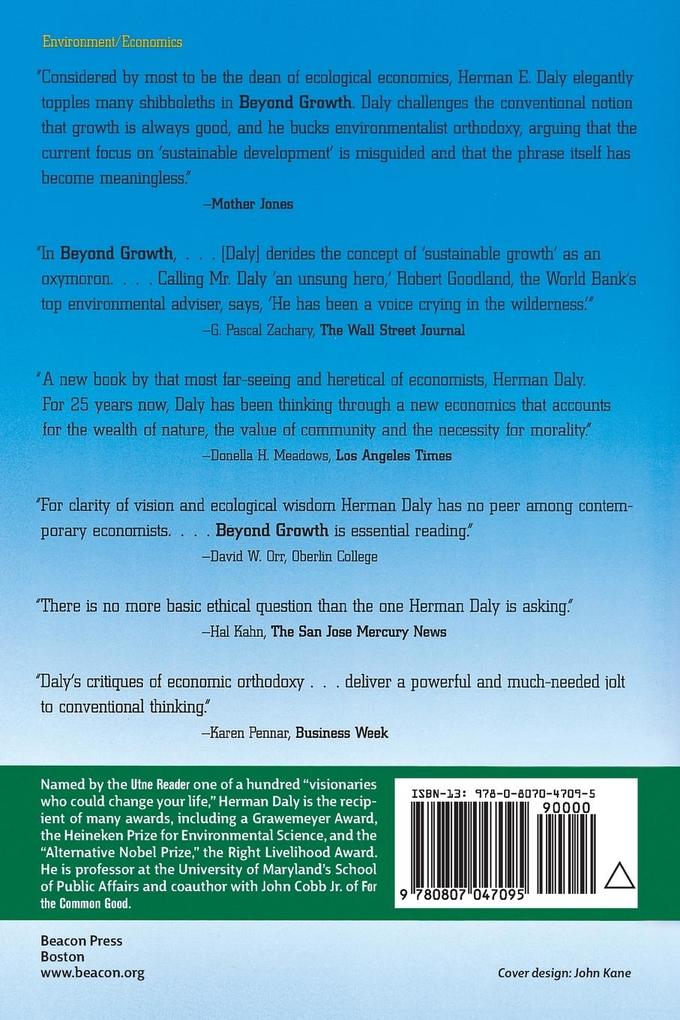 Weitere Ansicht: Beyond Growth | Herman E. Daly