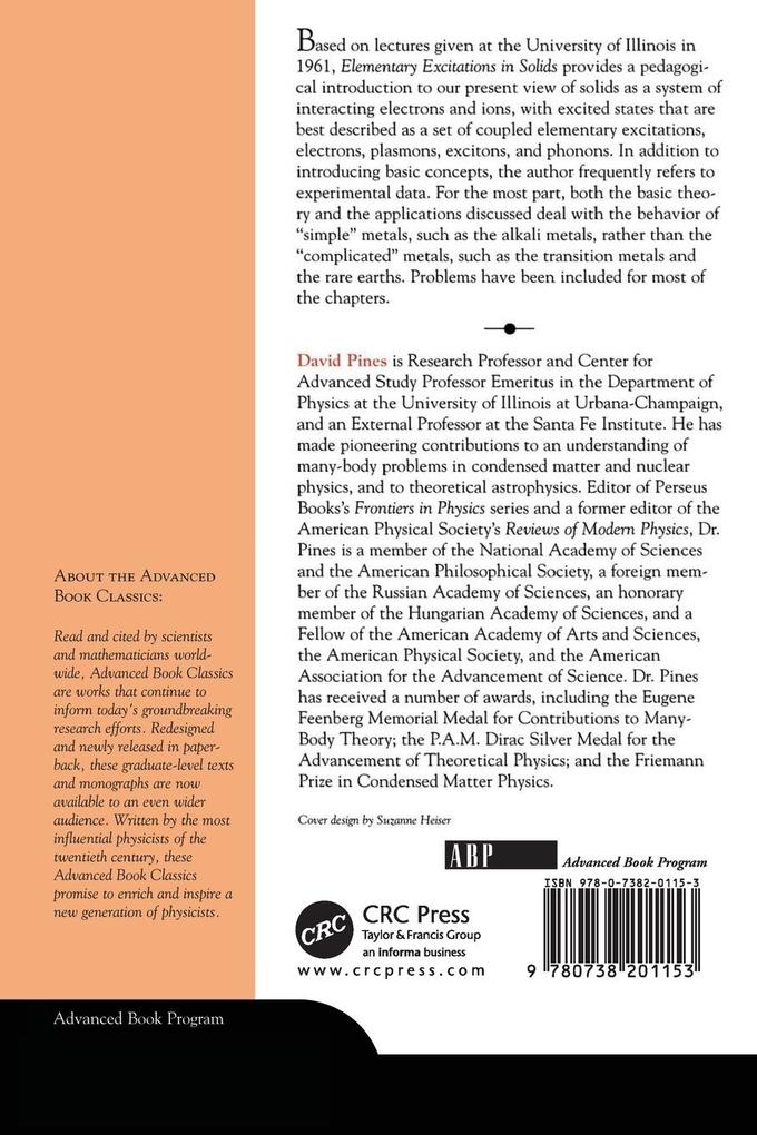 Weitere Ansicht: Elementary Excitations In Solids | David Pines