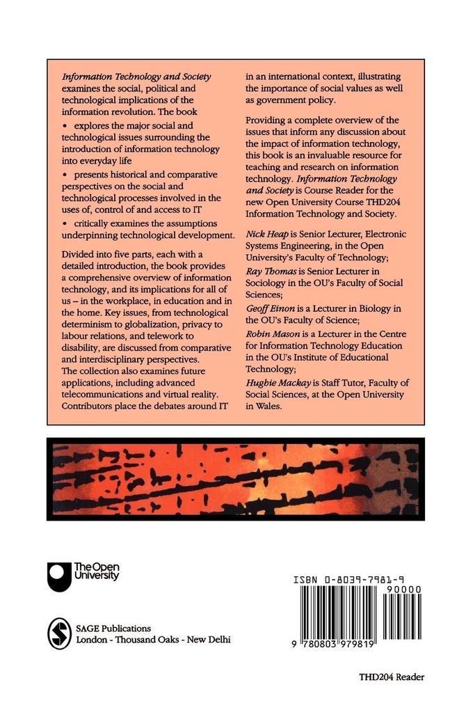 Weitere Ansicht: Information Technology and Society